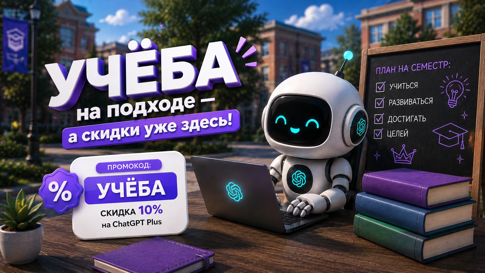 📚 Учёба в разгаре — скидки на ИИ уже здесь